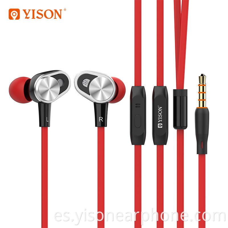 Yison CX620 modelo privado con cable en los auriculares para el oído, uso cómodo en el estilo del oído auriculares con cable baratos